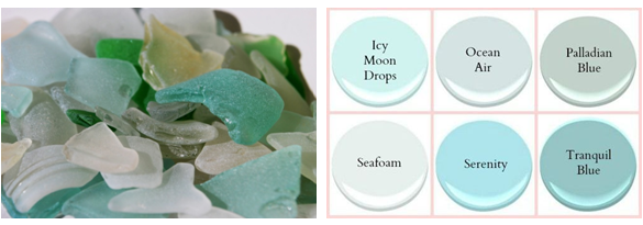 sea glass and BM paint colours